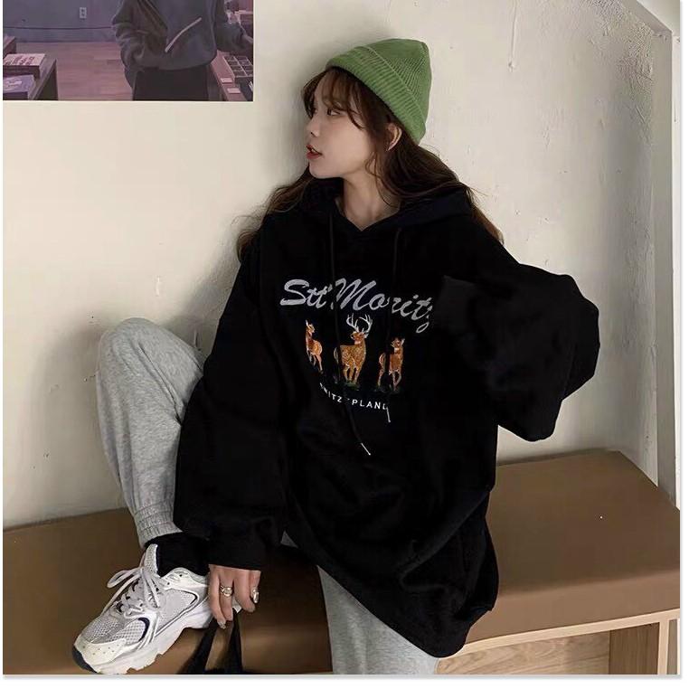 ÁO KHOÁC NỮ HOODIES FORM RỘNG,THIẾT KẾ HỌA TIẾT XINH XẮN,CHẤT LIỆU VÃI NỈ THOÁNG MÁT KHÁNH AN STORE