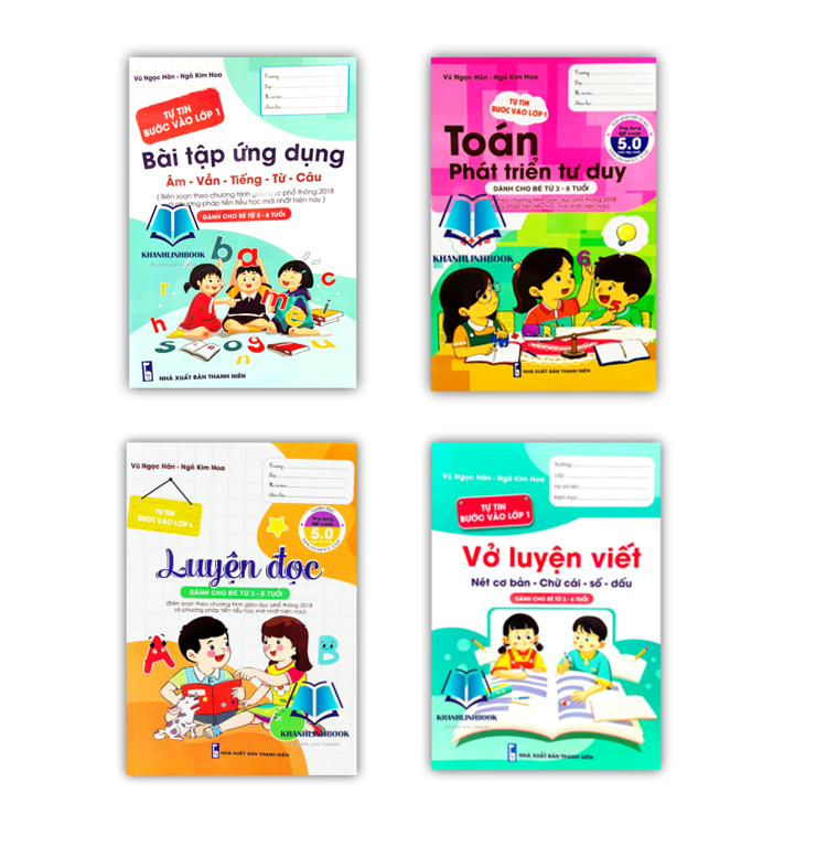 Sách -  Combo 5 cuốn Tự tin bước vào lớp 1 ( dành cho bé 3 - 6 tuổi )