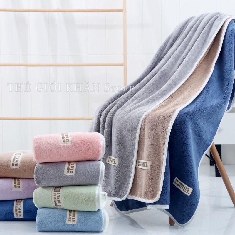 Khăn Tắm Dày Siêu Thấm Hút - Khổ 70x140 cho cả nam và nữ - Khăn tắm loại dày bọc viền siêu mềm mịn