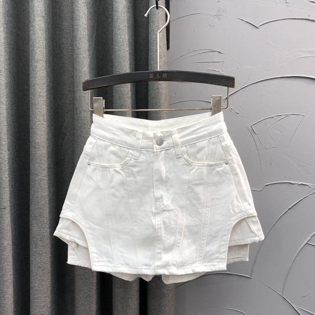 [L2M] Quần short GÂN XẺ GÓC lưng cao chất liệu kaki co giãn siêu tôn dáng năng động - Đen, Đen
