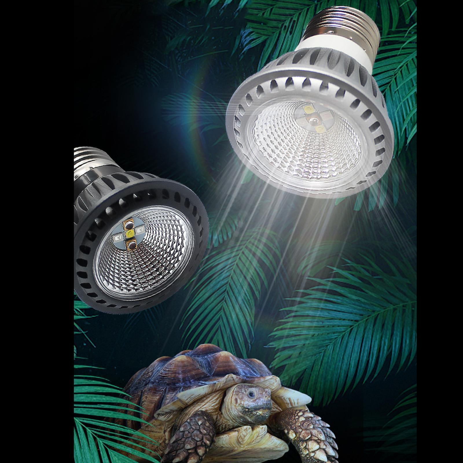 2x Ceramic Reptile Heat Lamp Bulb Heating Basking Light UVA UVB for Lizard