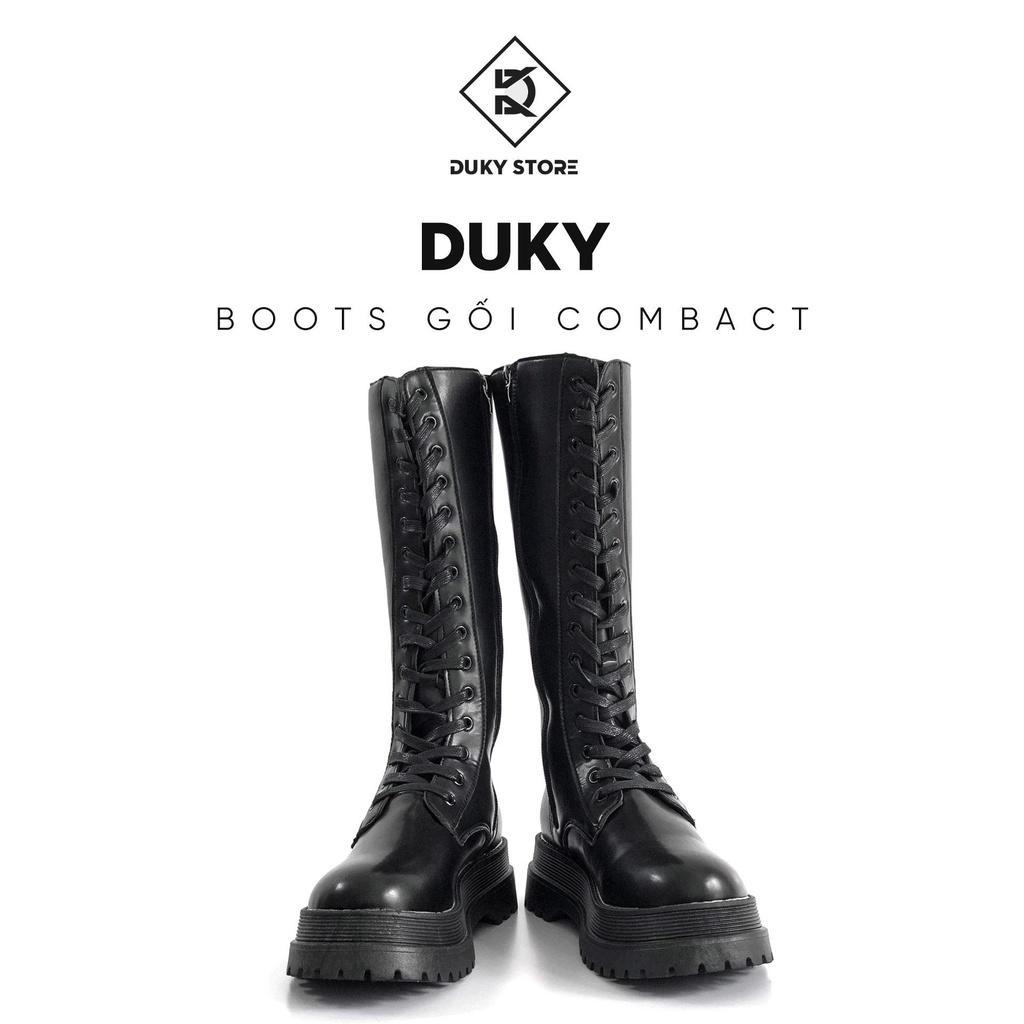 Giày boot đùi nữ combact phong cách trẻ trung hàng có sẵn - Duky Store