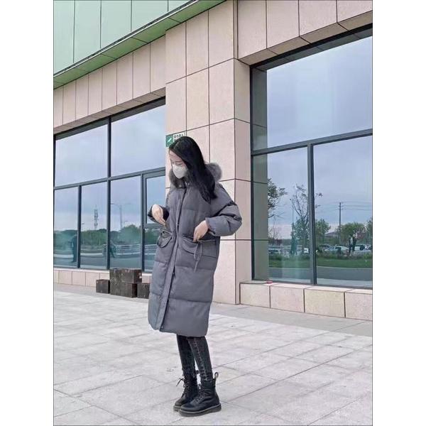 Áo khoác phao nữ mặc đại hàn dáng xuông dài rộng chất đẹp hàng quảng châu cao cấp ảnh thật