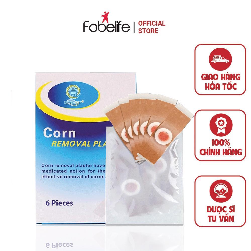 Miếng Dán Loại Bỏ Mụn Cóc Tại Nhà Corn plaster KangDi Fobe - hộp 6 miếng