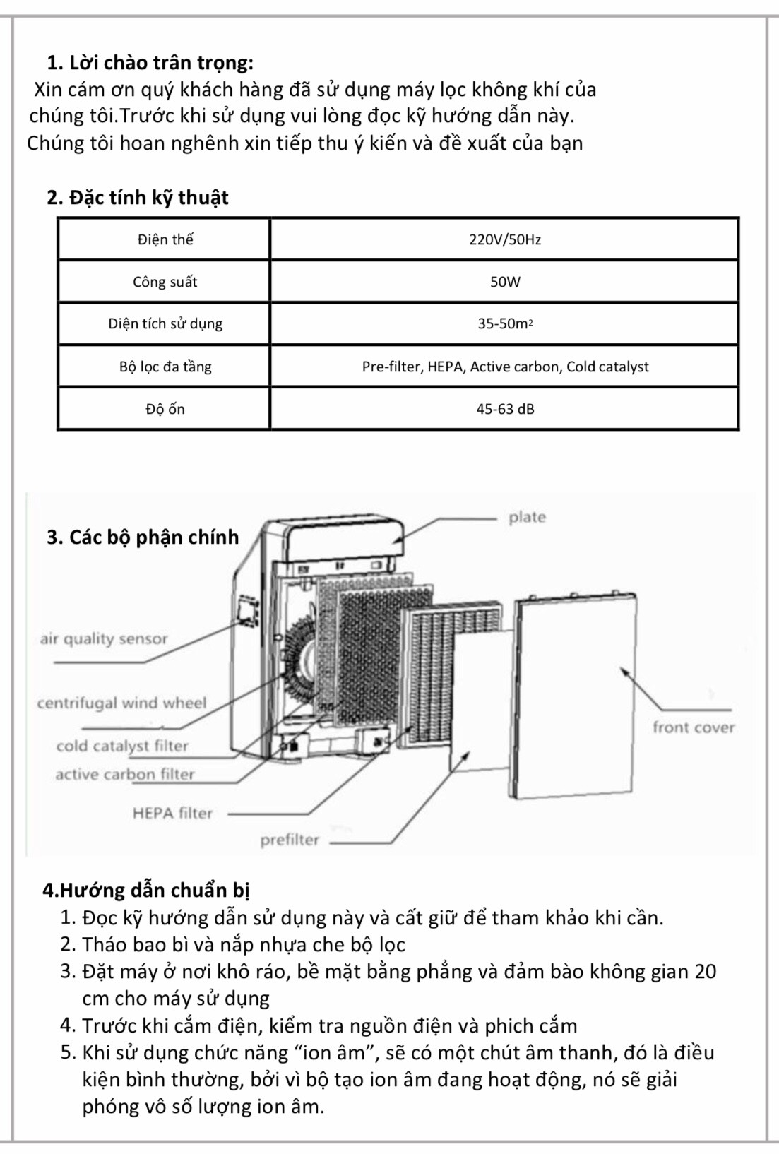 Máy lọc không khí và diệt khuẩn HM-886