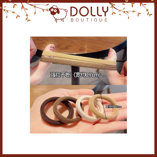 Set Cột Tóc 10 Dây Nhiều Màu Co Dãn Phong Cách Hàn Quốc