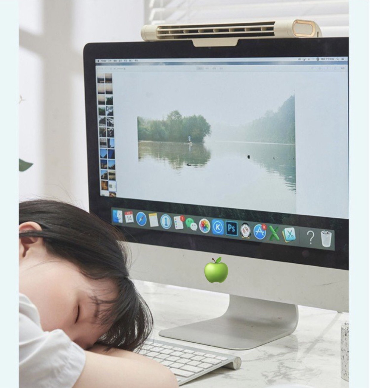 Quạt Jingji JD-007 Sạc Cổng USB Không Ồn, Nhỏ Gọn Thích Hợp Cho Máy Tính Để Bàn, Văn Phòng, Trường Học