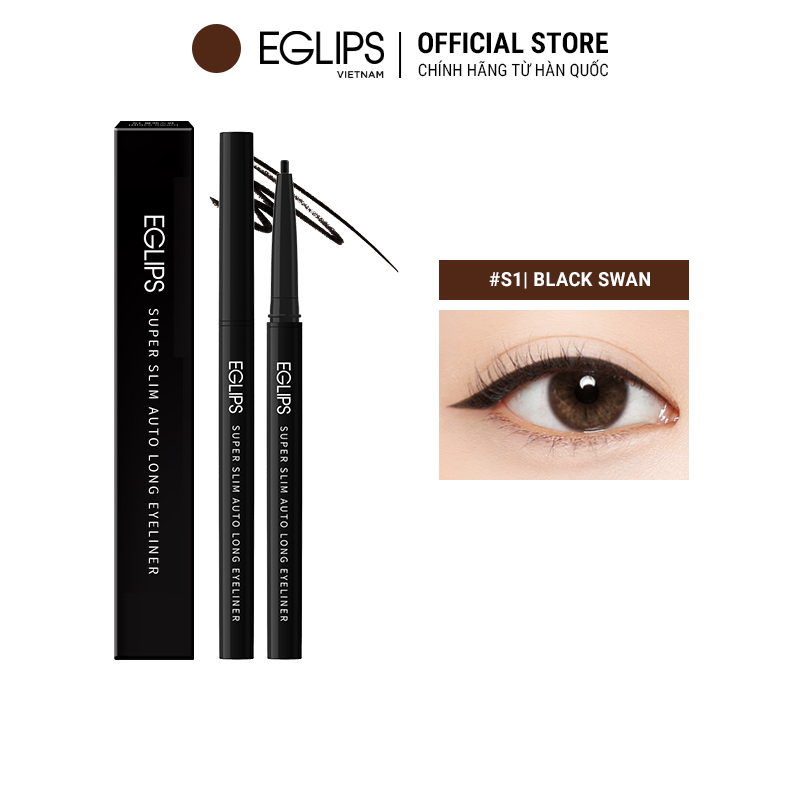 Kẻ mắt Eglips Super Slim Auto Long Eyeliner 0.12g  Dạng gel  Khả năng chống nước tốt