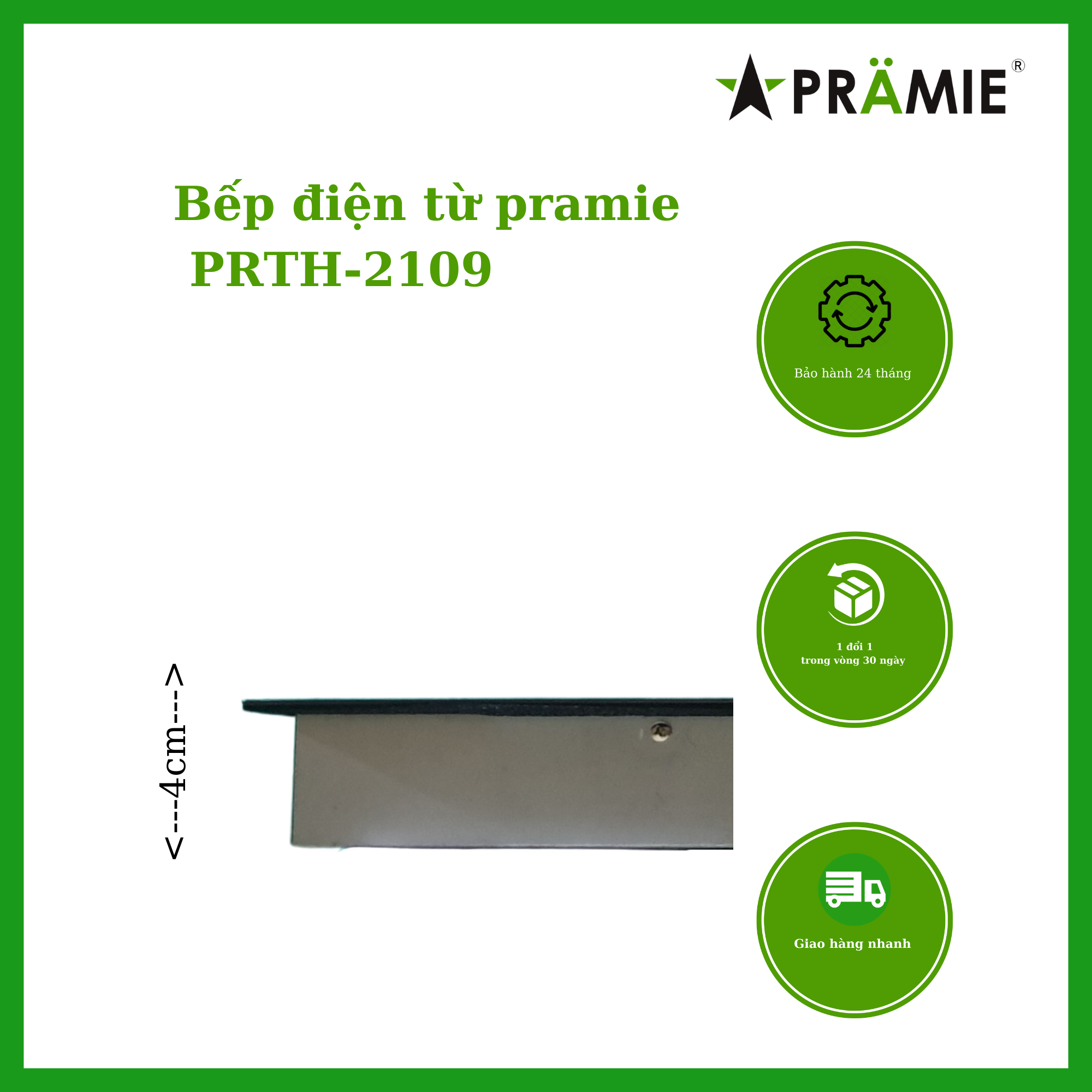 [THANH LÍ HÀNG TRƯNG BÀY 99% MIỄN PHÍ LẮP ĐẶT TP.HCM] Bếp điện từ đôi Pramie PRTH -2109 _Môt từ một hồng ngoại_Hàng nhập khẩu Thái Lan