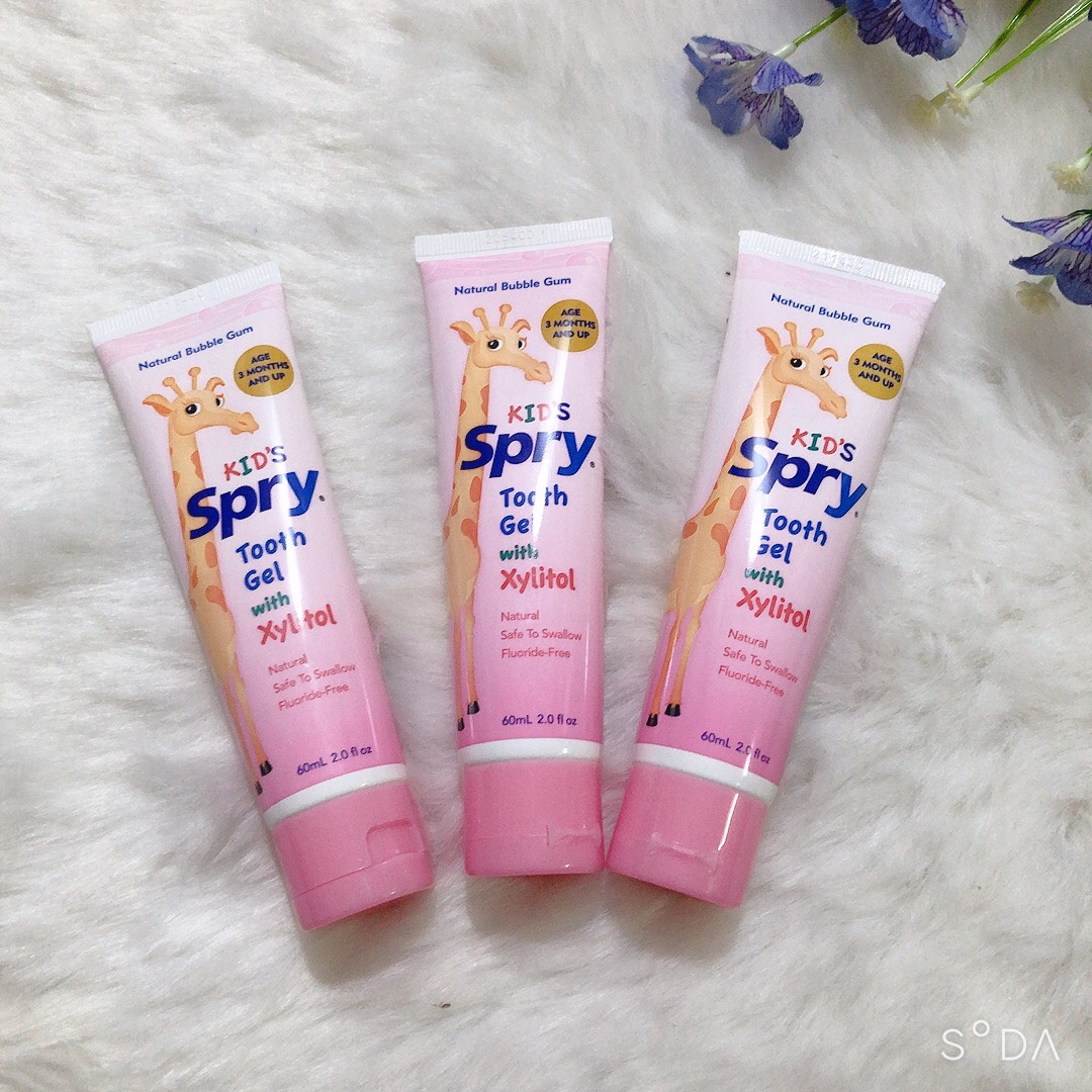 Kem đánh răng trẻ em Kid's Spry 60ml - Mỹ (vị Bubble Gum)