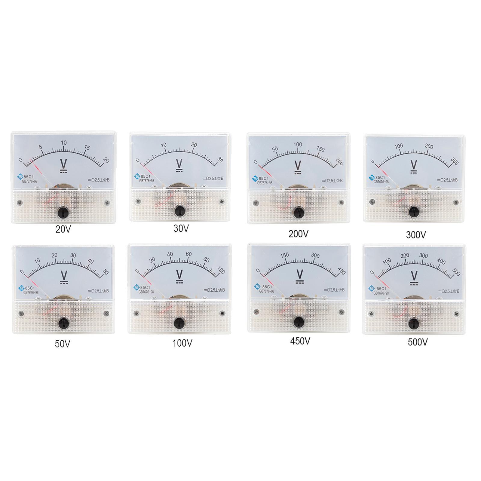 2x Voltage Analogue Voltmeter, Professional Durable 2.5 Accuracy Voltage Analog Voltmeter Panel Voltmeter DC - DC 0-100V