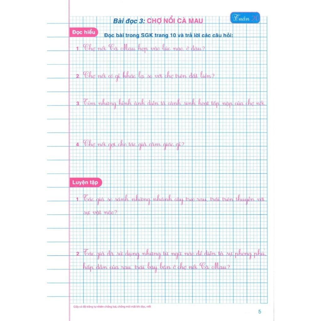 Sách - Vở Ô Li Bài Tập Tiếng Việt Lớp 3 - Tập 2 - Bám Sát SGK Cánh Diều - Hồng Ân