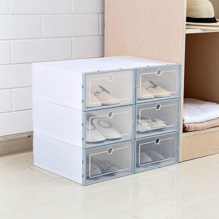 SET 3 HỘP ĐỰNG GIÀY DÉP NHỰA CỨNG CAO CẤP