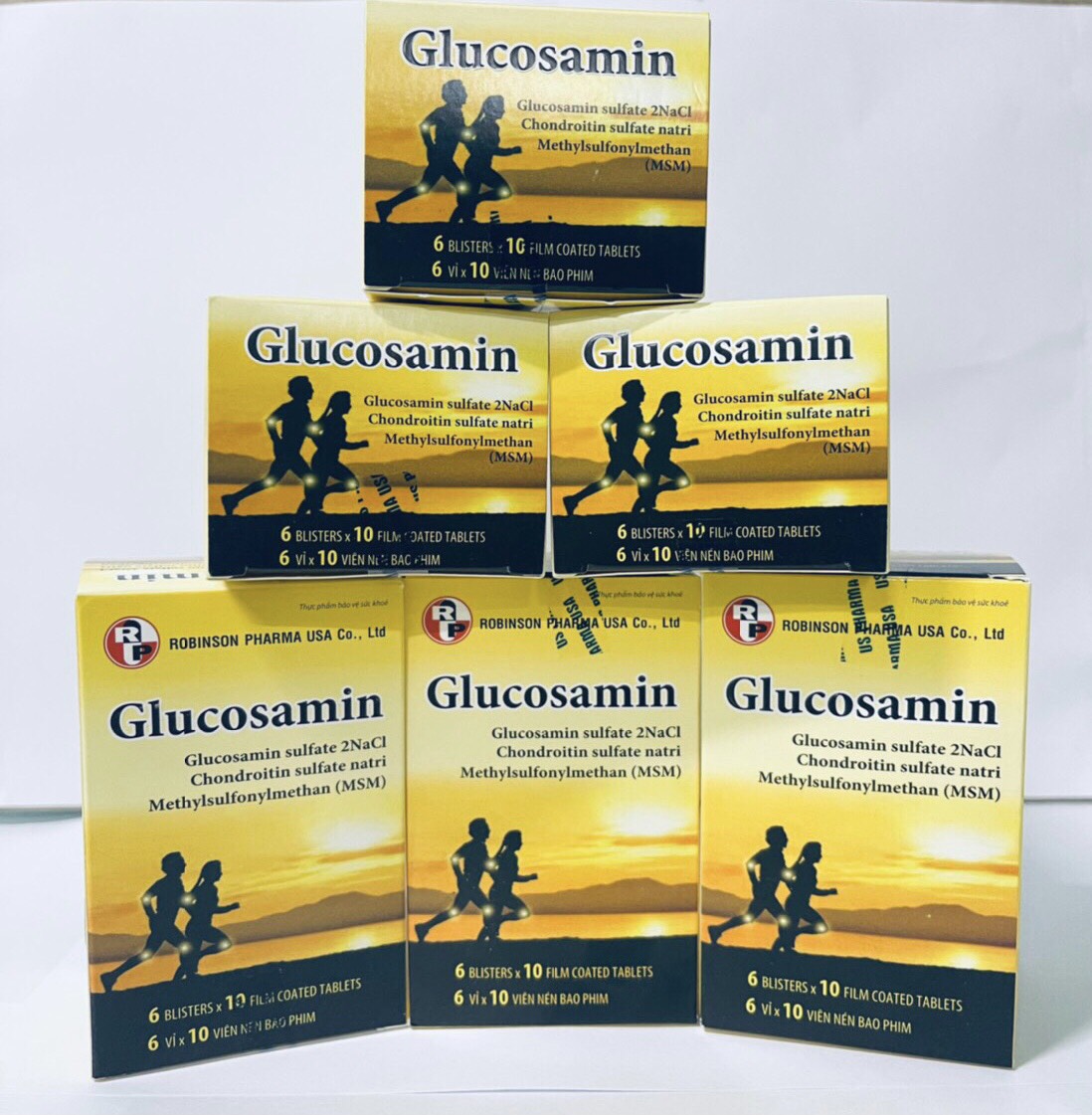 Viên uống TPCN GLUCOSAMIN giúp ngăn ngừa và hạn chế viêm khớp,bôi trơn các khớp xương,hỗ trợ làm giảm triệu chứng khô khớp,thoái hóa khớp-chai 60 viên