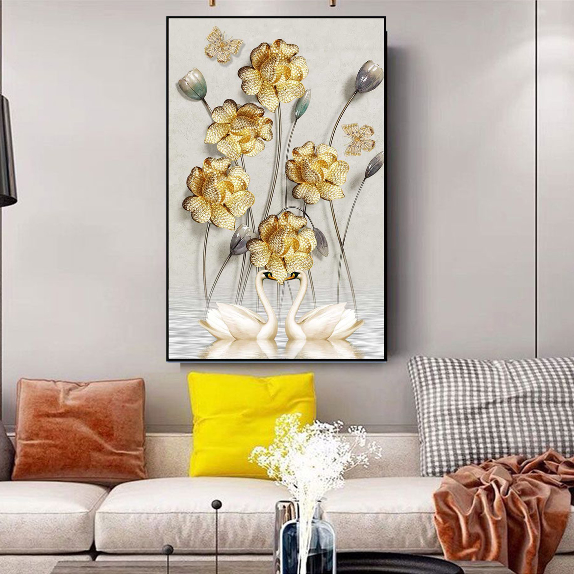 Tranh Canvas In Sắc Nét Không Phai Màu - Tranh Hoa Nghệ Thuật Trang Trí Nội Thất