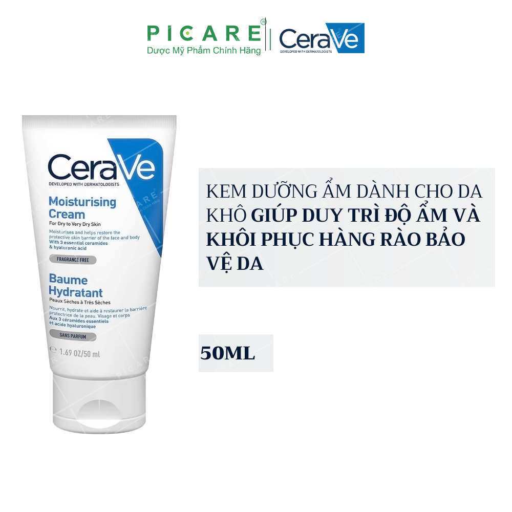 Kem Dưỡng Ẩm Da Khô CeraVe Moisturising Cream 50ml