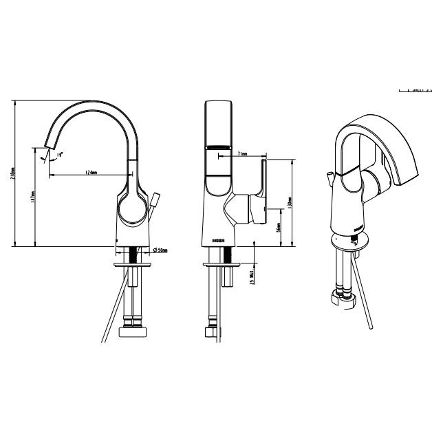 Vòi chậu lavabo nóng lạnh Moen - Kbhome - GN63121