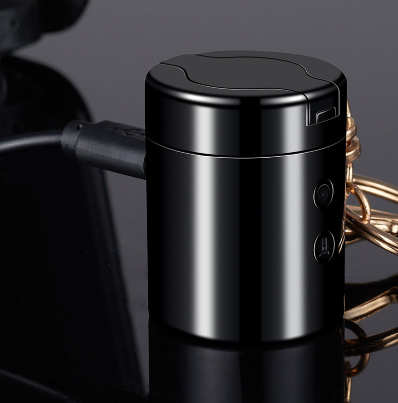 Bật Lửa Điện Hình Trụ Mini Có Đèn Pin Nhiều Màu - Sạc Điện