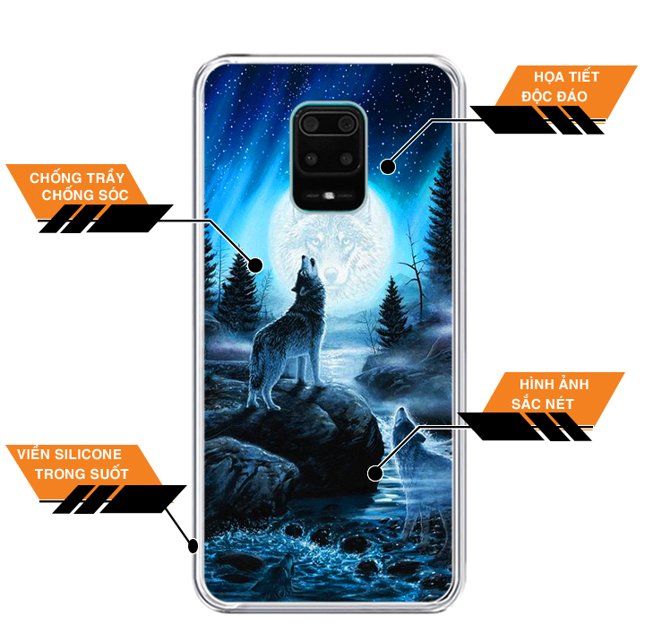 Ốp lưng dẻo cho điện thoại XIAOMI REDMI NOTE 9S / REDMI NOTE 9 PRO - 0485 Wolf04 - Hàng Chính Hãng