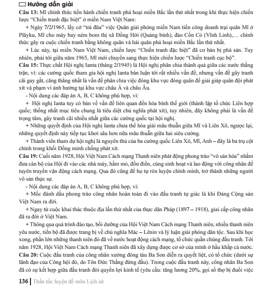 CC&nbsp;Thần tốc luyện đề 2021 môn Lịch sử