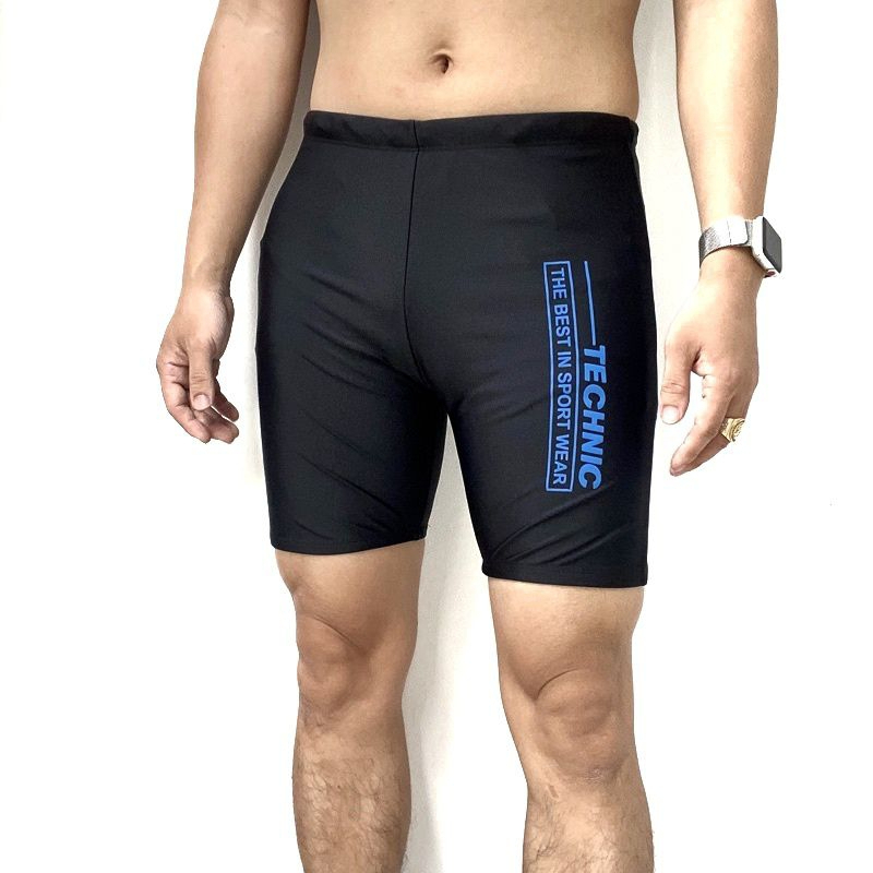 Quần bơi nam TECHNIC dạng lửng thun co dãn 4 chiều, năng động thể thao (màu ngẫu nhiên)