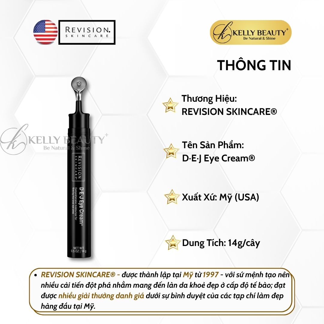 Kem Dưỡng Ẩm Xóa Nhăn và Làm Săn Chắc Vùng Mắt Revision D·E·J Eye Cream | Kelly Beauty