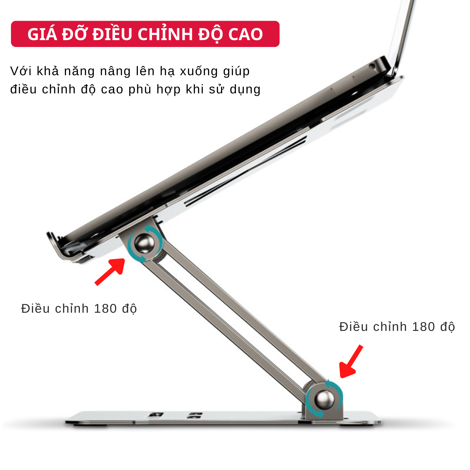 Giá Đỡ Máy Tính, Laptop  Hợp Kim Nhôm Cao Cấp. Hỗ Trợ Tản Nhiệt Chống Mỏi Cổ, Vai, Gáy Model FS099. Hàng Chính Hãng Tamayoko