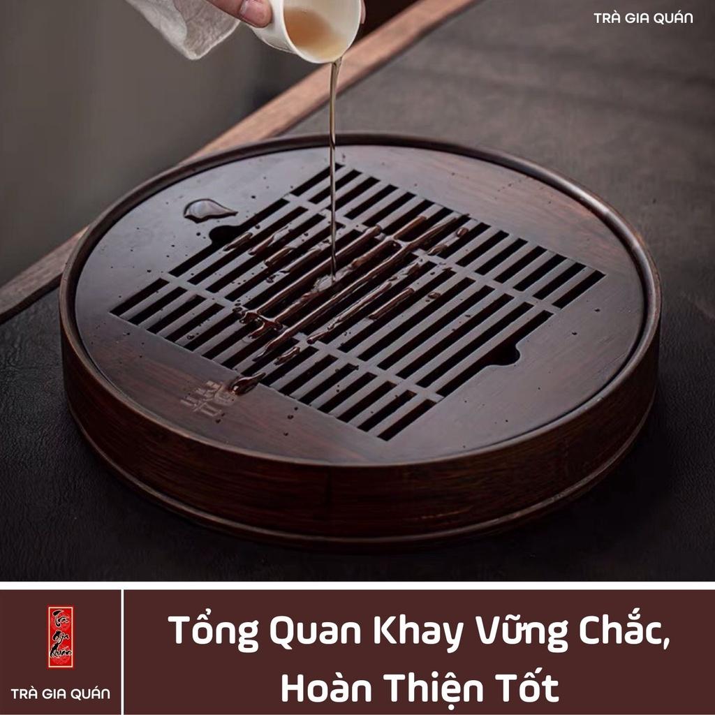 Khay Trà Tre Cao Cấp Tròn KT 14
