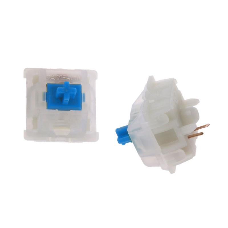 HSV 10Pcs Gateron Switche 5Pin Milky Blue Switch Mechanical Keyboard Gateron MX Switches Transparent Case fit GK61 GK64 GH60