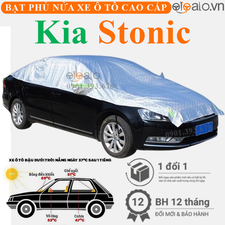 Bạt phủ nửa nóc xe Kia Stonic vải dù 3 lớp
