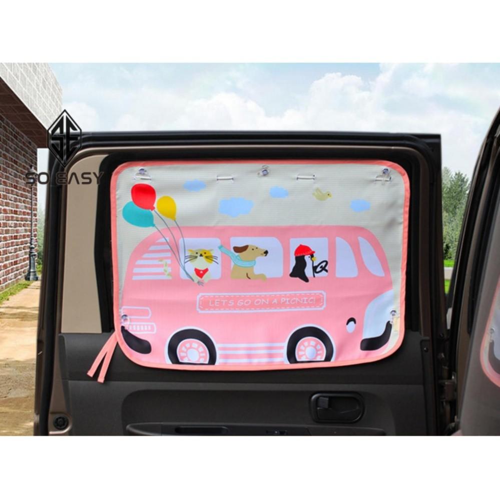 Tấm, miếng, màn che nắng cửa sổ 3 lớp, hình hoạt hình dễ thương CUTE cho xe hơi, xe ô tô – TCN02