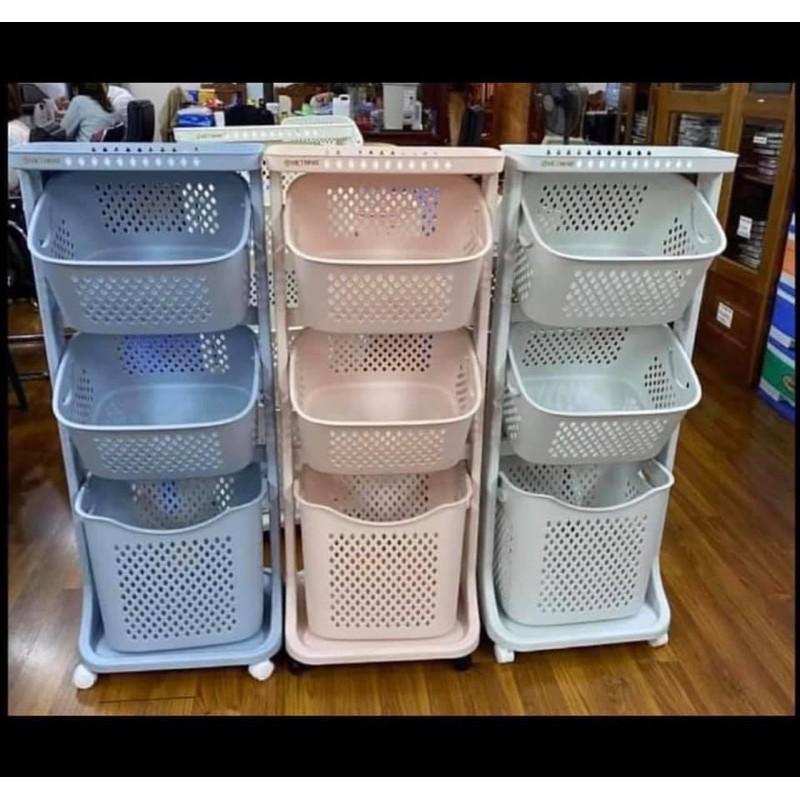 Kệ để đồ đa năng 2 tầng Việt Nhật có bánh xe - Kệ để đồ trong nhà