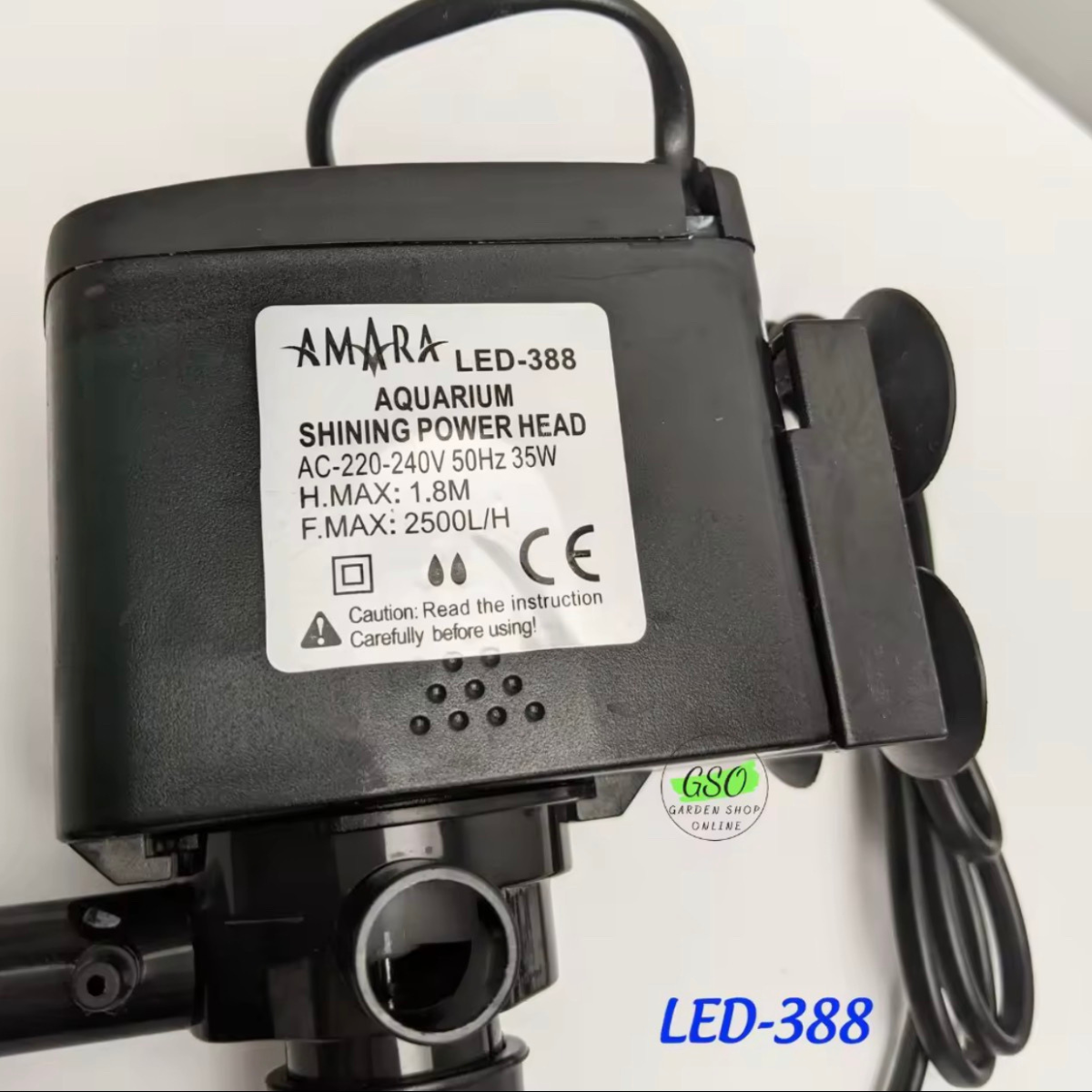 Máy lọc nước bể cá có đèn Led Amara led 388- 35w, Đèn leb cho bể cá huyền ảo ,lọc cặn tạo oxi