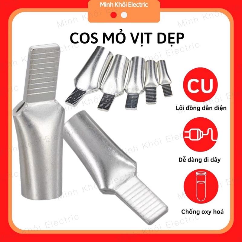 cos mỏ vịt dẹp túi 10c, đầu cos mỏ vịt dẹt trần bấm dây