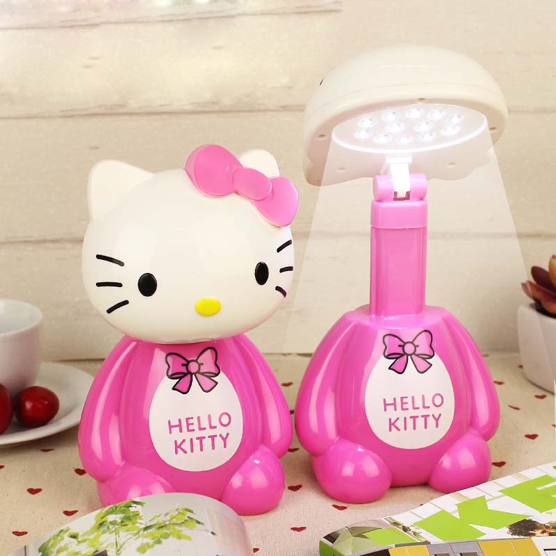 Đèn LED để bàn mèo Kitty hồng