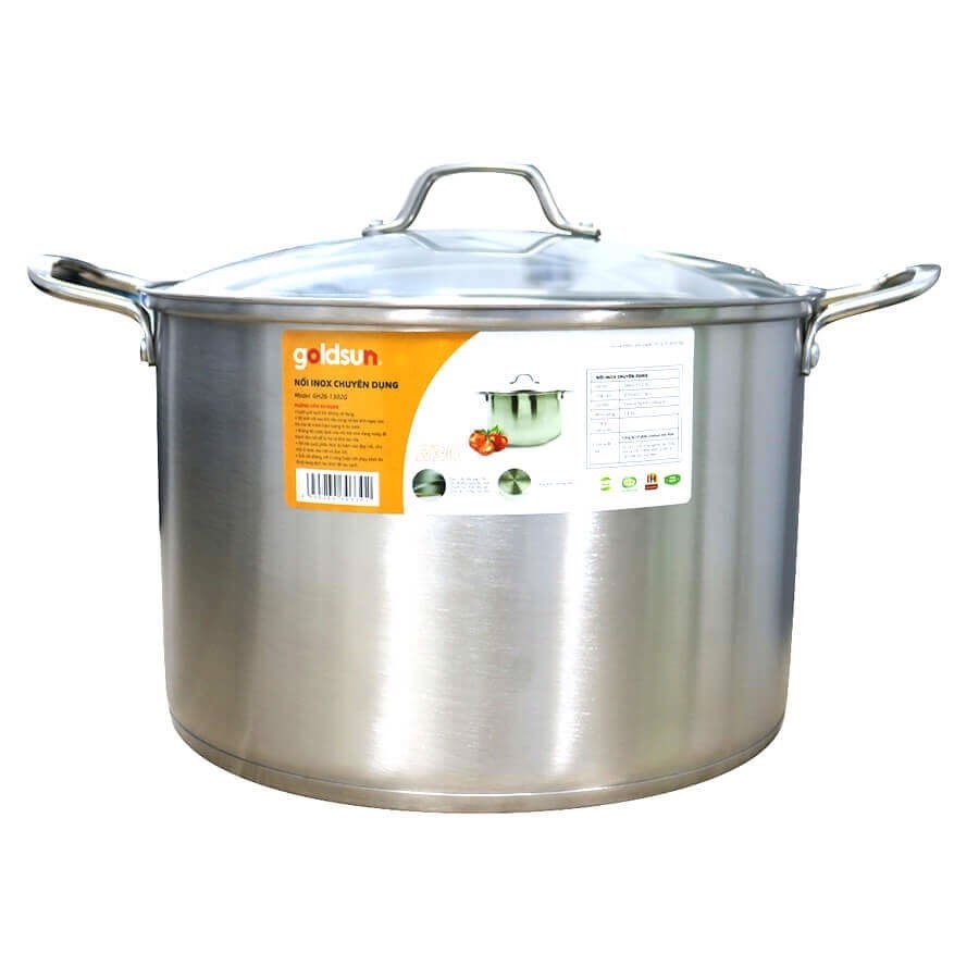 Nồi Inox Chuyên Dụng Luộc Gà Lớn Goldsun GH27-F28SG (28x20cm) Dùng Mọi Bếp - Chính Hãng