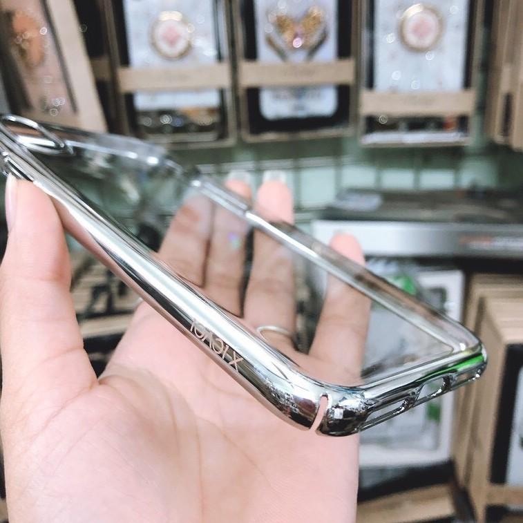 Ốp lưng cứng trong MẠ SI viền màu 7/8 PLUS/X/XS/XSMAX S10/S10 PLUS