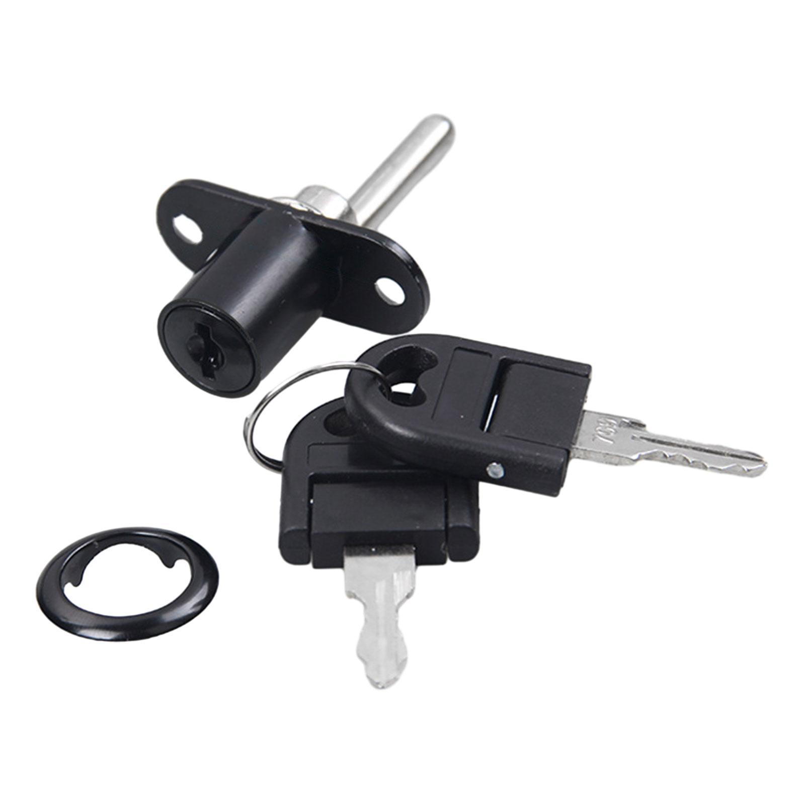 Push Plunger Lock Zinc Alloy Plunger Lock Portable Cylinder Head Cabinet Lock Drawer Lock Cabinet Plunger Lock for Desk Locker