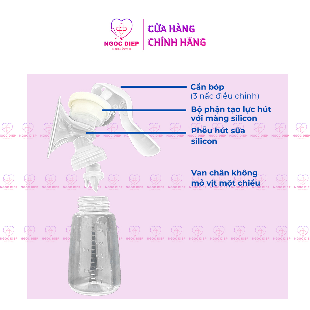 Máy Hút Sữa Cầm Tay, Bằng Tay OROMI MY-370 - Không Gây Đau Rát, Kích Sữa Về Nhanh, Lực Hút Mạnh