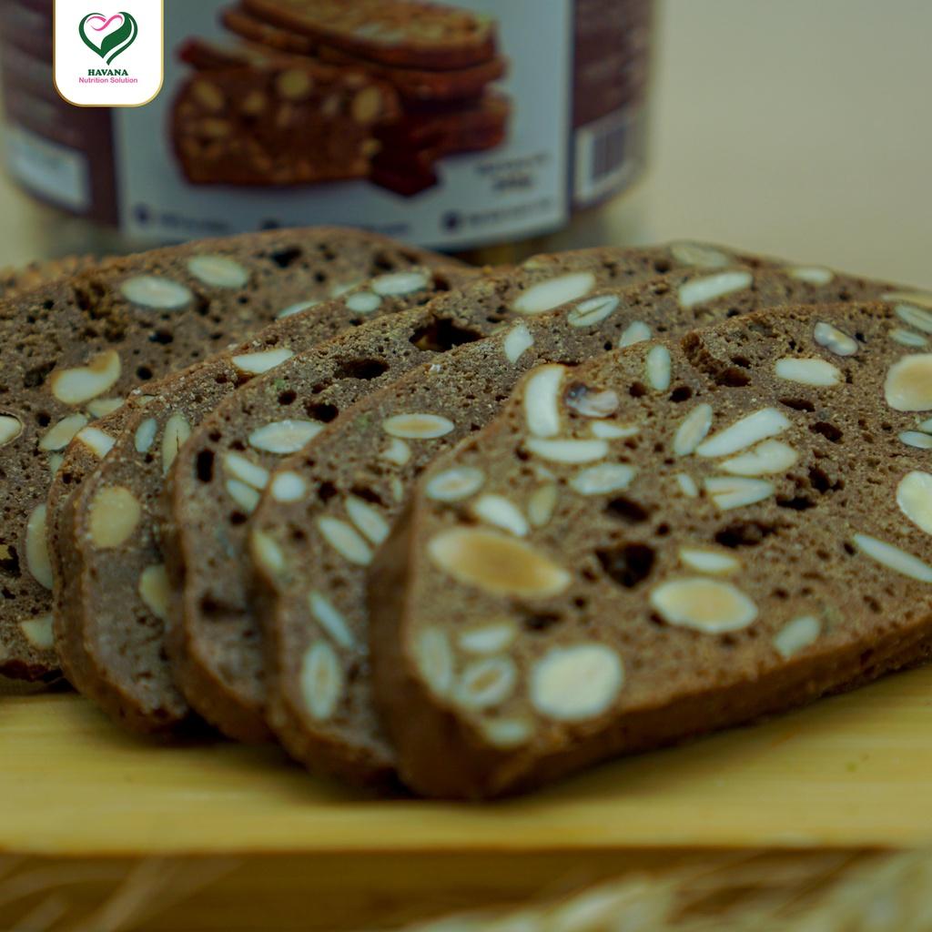 Bánh ăn kiêng HAVANA- bánh biscotti vị chocolate nguyên cám không đường- gói 100g