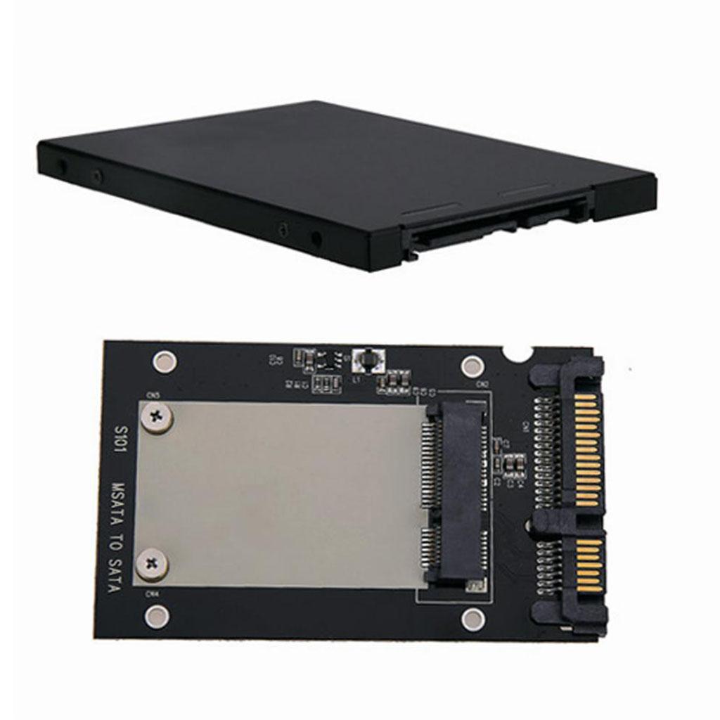 MSATA SSD to 2.5'' SATA III Adapter Card 100x70mm Aluminum Enclosure Box