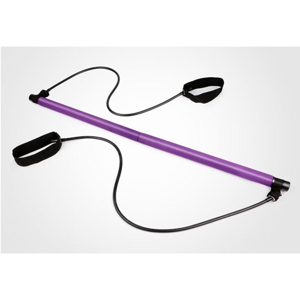 New Fitness Sport Pilates Bar Kit Gym Workout Stick Pilates Exercise Bar Kit with Resistance Band Body Building Puller Yoga Rope