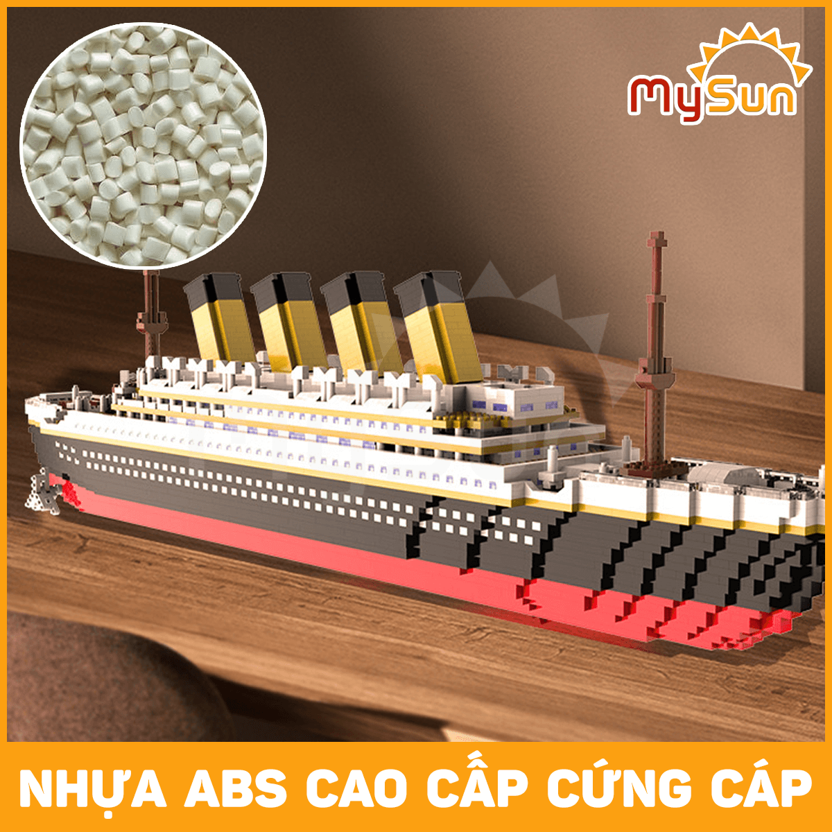 Mô hình tàu TITANIC đồ chơi khổng lồ lắp ráp bằng nhựa bộ xếp ghép hình thuyền cho bé MySun