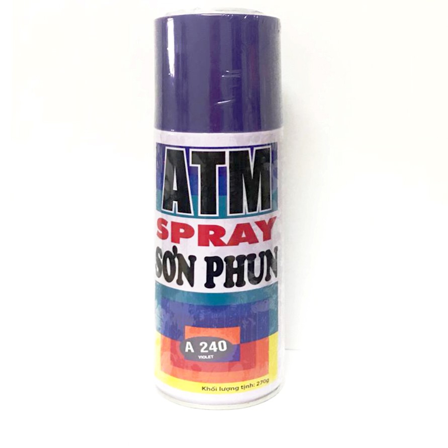 Sơn Xịt ATM Spray A240 ( Màu tím ) cao cấp , bền màu, lâu trôi , dễ sử dụng