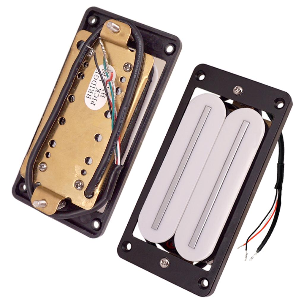 1 Bộ Nóng Đường Sắt Lưỡi Kép Humbucker Ghita Điện Cổ & Cầu