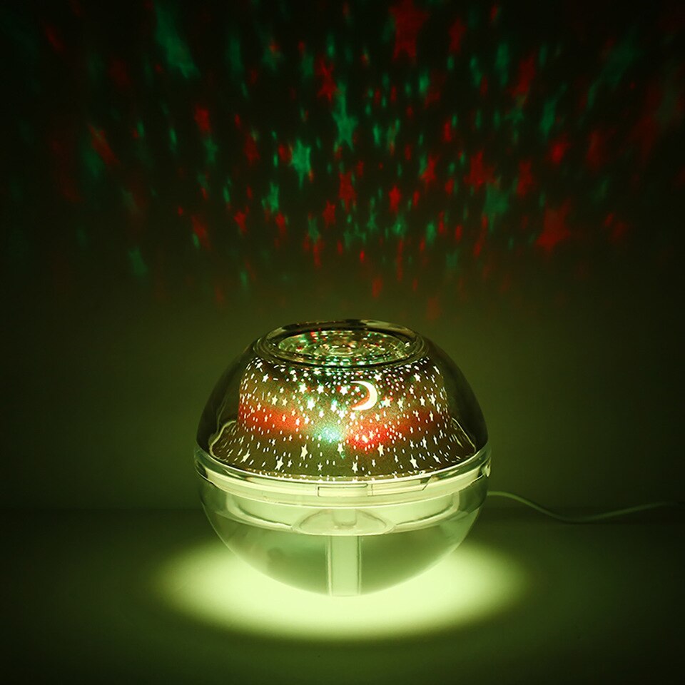 Máy Phun Sương,Tạo Độ Ẩm USB Crystal Night Light Projection Humidifier 500ml-Giao Màu Ngẫu Nhiên -Hàng Chính Hãng