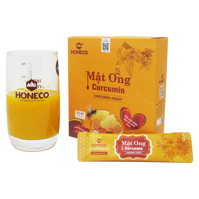 Mật ong Curcumin HONECO 15 gói x 15g