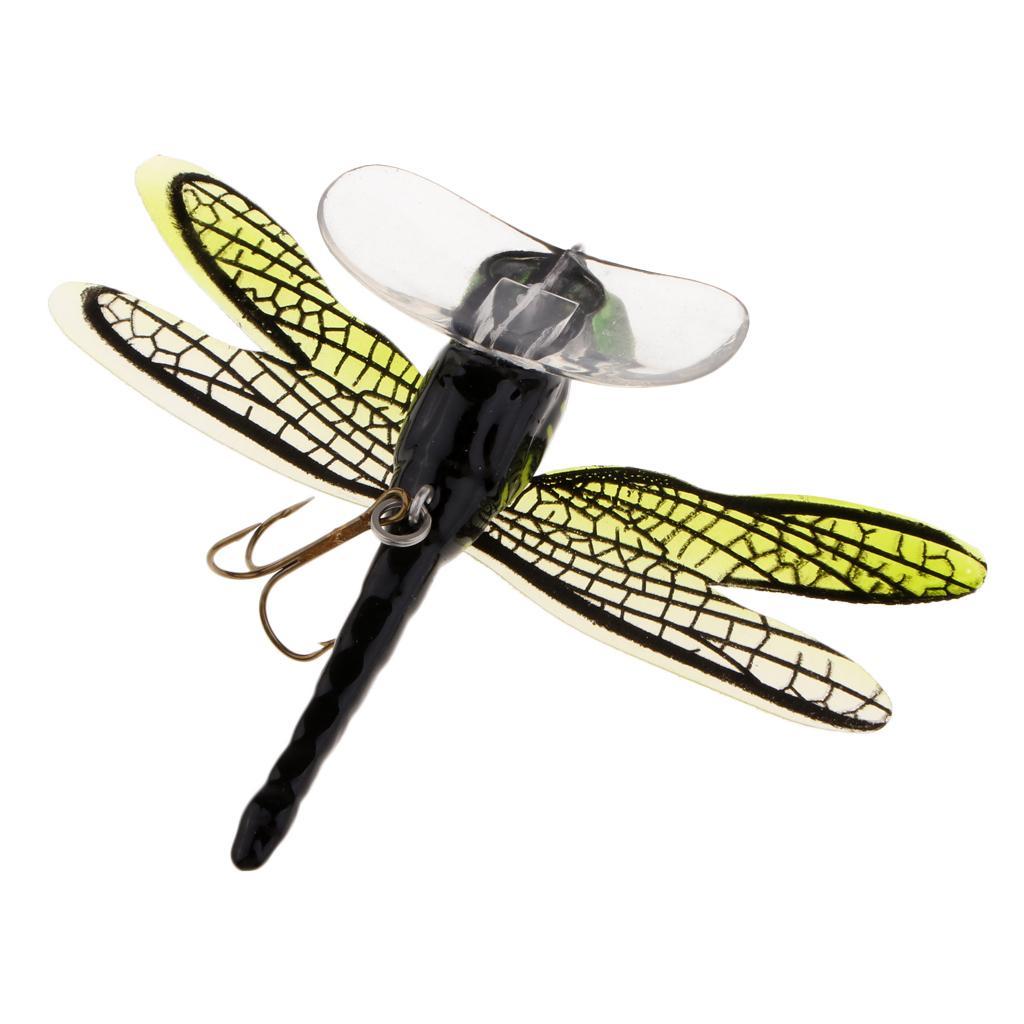 2 Pieces Dragonfly Fly Fishing Lures Floating Topwater Bait for Pike Bass