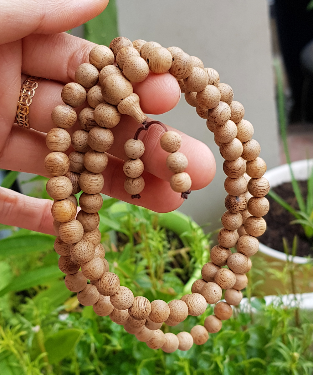Chuỗi trầm hương dó vườn 7mm - tràng hạt tịnh độ 108 hạt