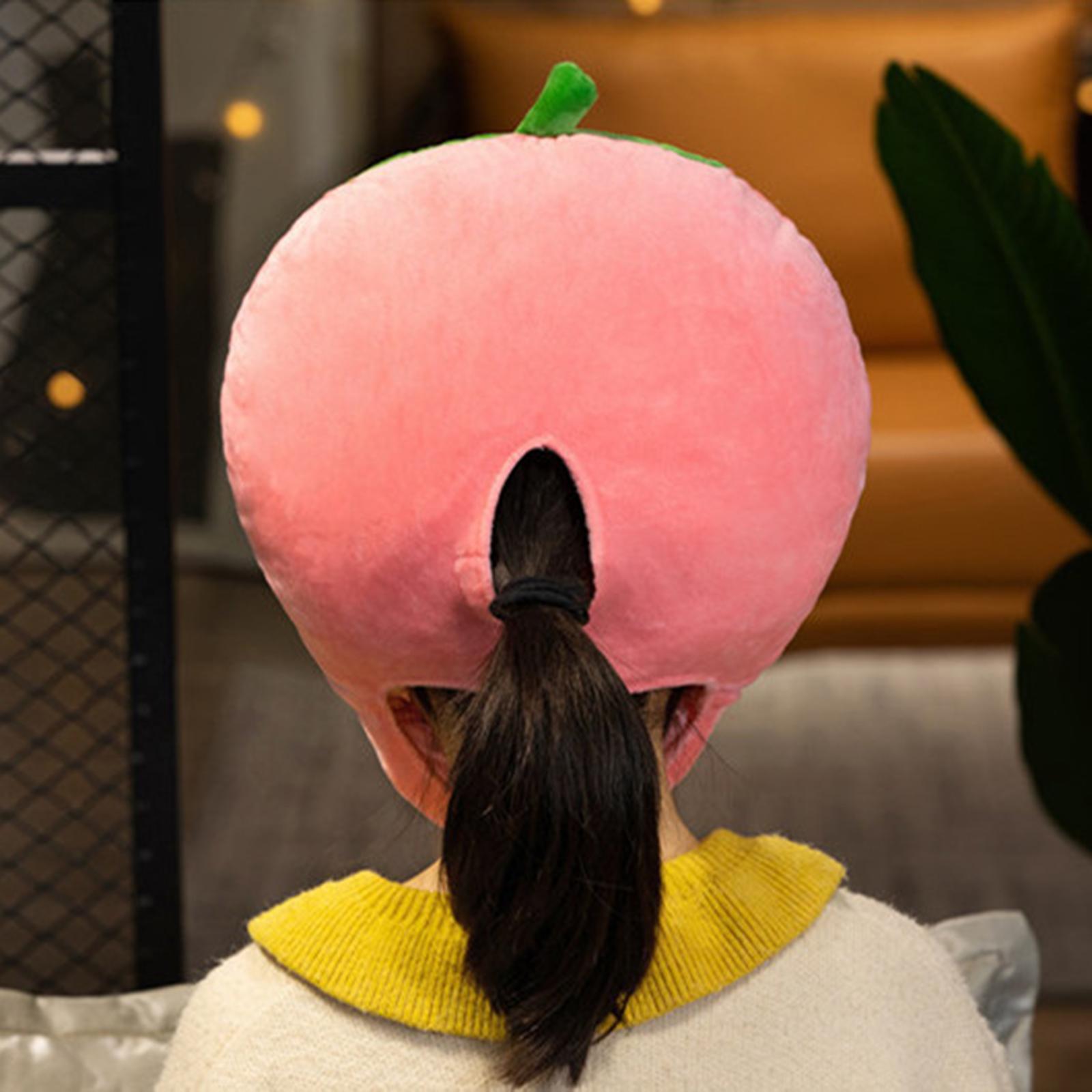Soft Strawberry Hat Decor Cartoon Headgear for Holiday Halloween Party